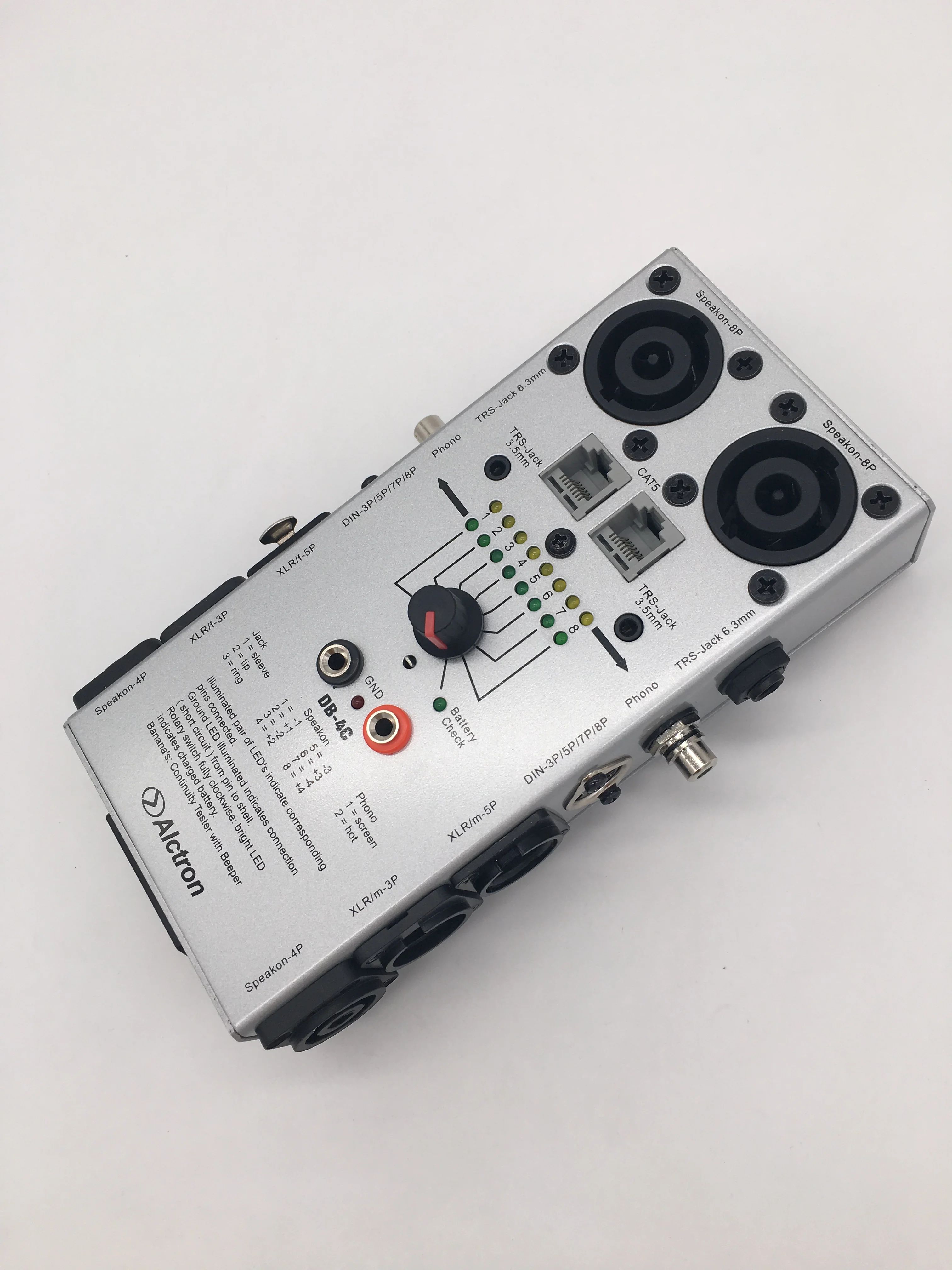 Alctron DB-4C Профессиональный мульти тестер аудио кабеля аудио сетевой кабель детектор Тест er тестовый инструмент для сцены, студия записи