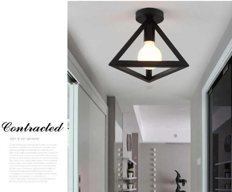 ECOBRT черные потолочные светильники в скандинавском стиле с розеткой E27 модные