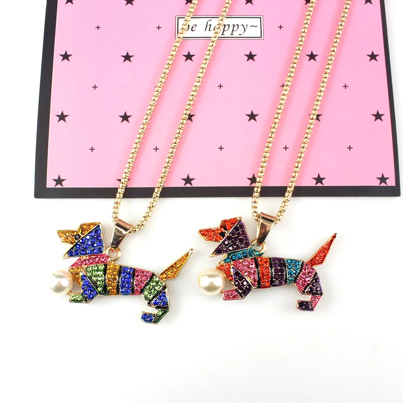 Очаровательные жемчужные ожерелья из горного хрусталя ожерелье с подвеской в