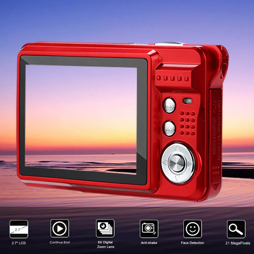 Цифровая мини камера CDC32 2 7 дюйма TFT HD 18 МП 8x зум Z626|Компактные цифровые