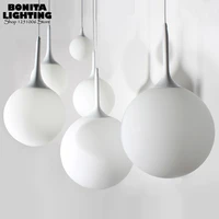 simple modern hanging lamps glass white scrub pendant lighting for restaurants milky ball cord pendant light