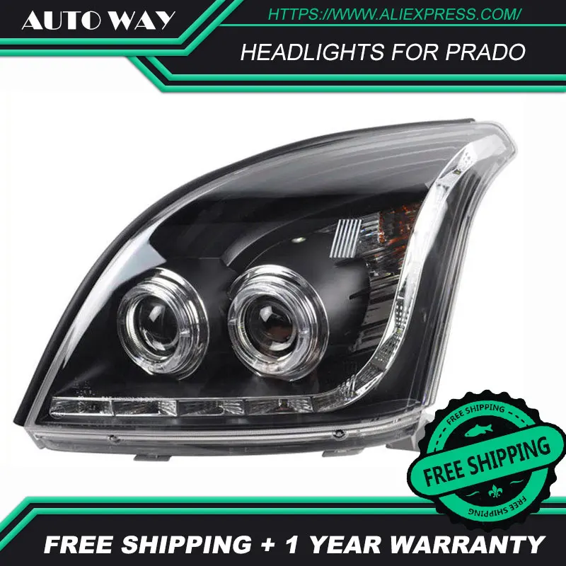 Автомобильный Стильный чехол для Toyota Prado фары 2004-2009 светодиодный фонарь DRL Hid головной фонарь Ангел глаз биксеноновый луч аксессуары