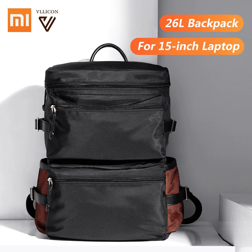 Xiaomi Mijia vllicon рюкзак 26L большой Ёмкость классический Бизнес сумка студентов сумка для ноутбука Для мужчин Для женщин сумки для ноутбука диагональю 15 дюймов