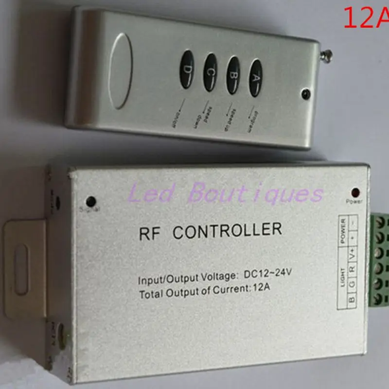 (1 шт./лот) DC12 ~ 24 В светодиодный контроллер 12A 24A беспроводной 4 клавишный RF RGB|rf rgb