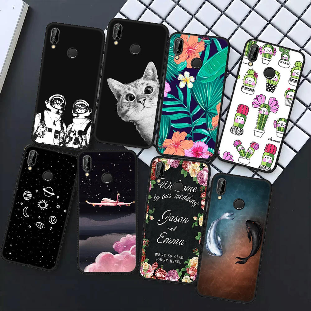 Мягкий ТПУ чехол для телефона Huawei P20 Plus P10 P9 P8 Lite 2017 Mate 10 Pro Nova 2i Y9 2018 Honor 9 8 9i |