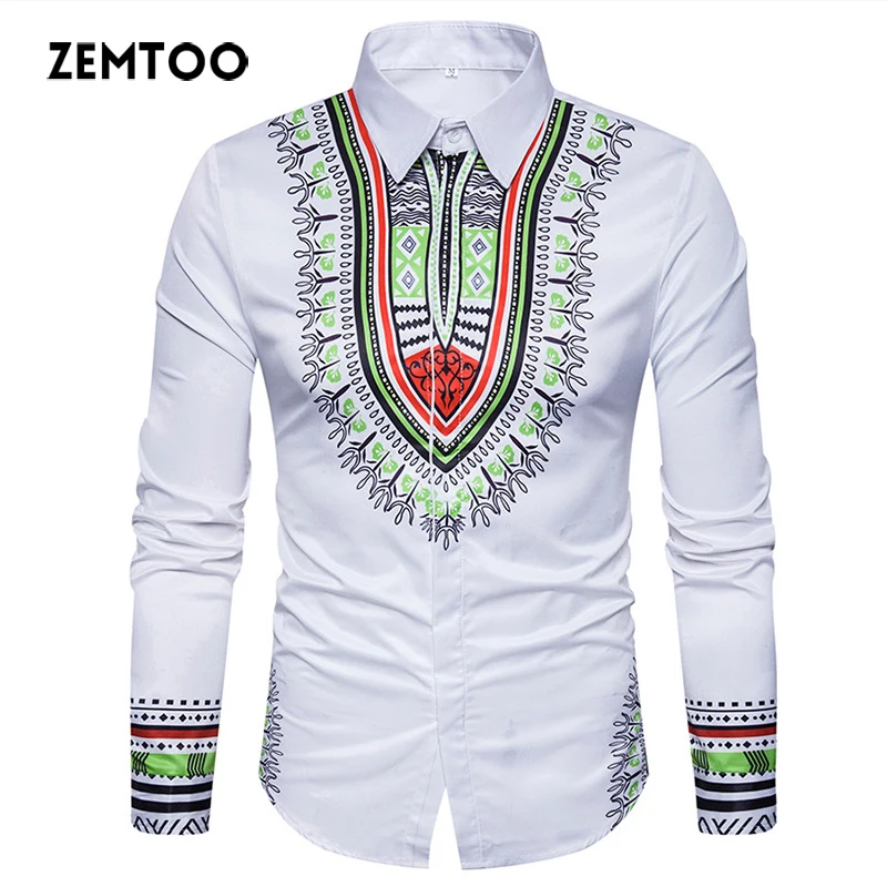 Zemtoo мужские рубашки 2017 Новая мода бренд Для мужчин рубашка с длинными рукавами в