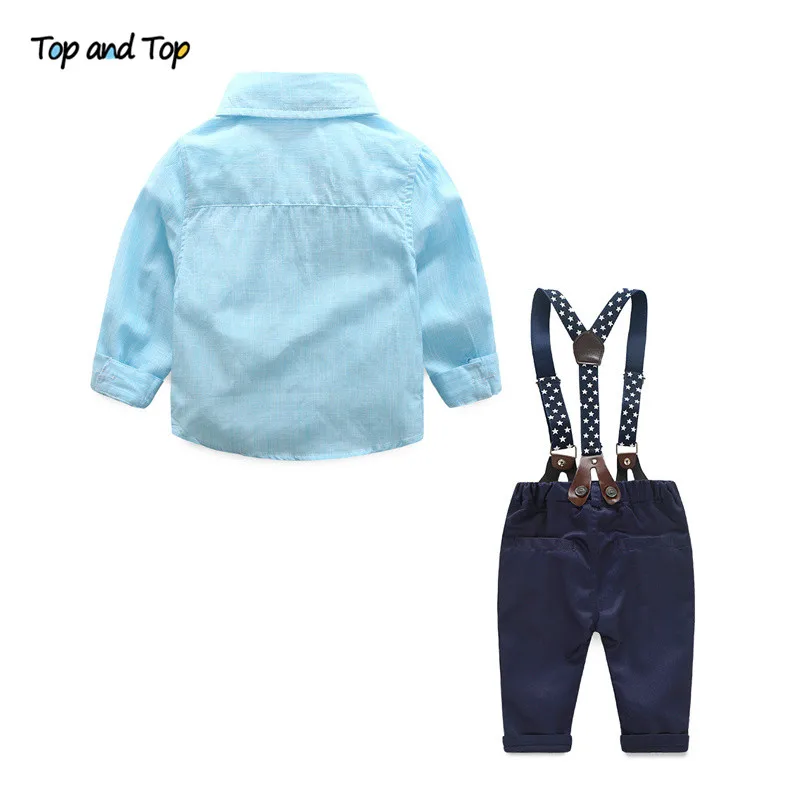 Топ и топ одежда для маленьких мальчиков комплекты новорожденных с длинным