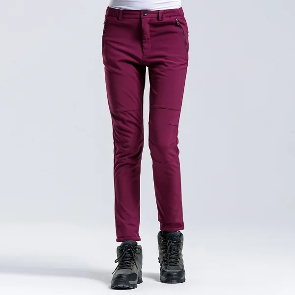 Women Purple JACKSANQI зимние мужские женские уличные спортивные флисовые брюки водонепроницаемые треккинговые альпинистские уличные термо флисовые брюки RA036 - Цвет: Women Purple