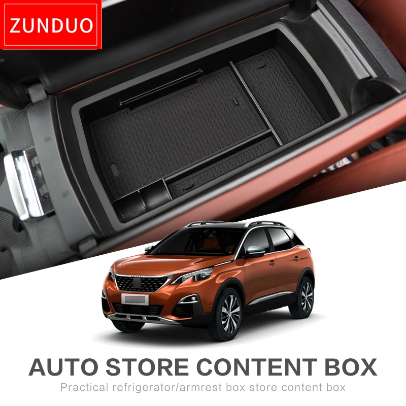 ZUNDUO автомобиль подлокотник коробка для peugeot 3008- MK2 3008GT GT салонные аксессуары Органайзер