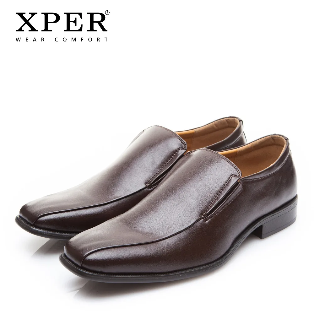 XPER брендовые Модные Мужские модельные туфли Для мужчин комфорт Бизнес обувь без