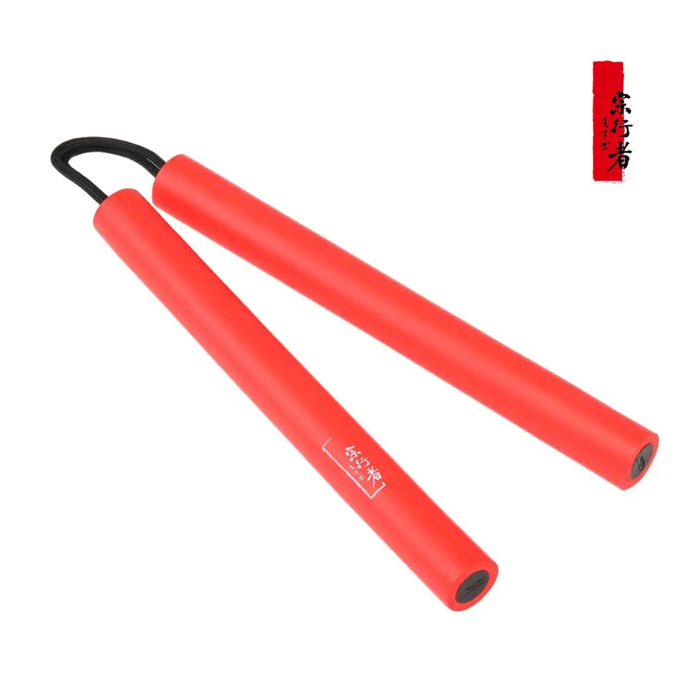 Боевые искусства уровень тхэквондо в Nunchakus дети Веревка Цепи nunchaku юный ребенок кунг-фу ушу нунчаки тренер начинающих - Цвет: 250mm red