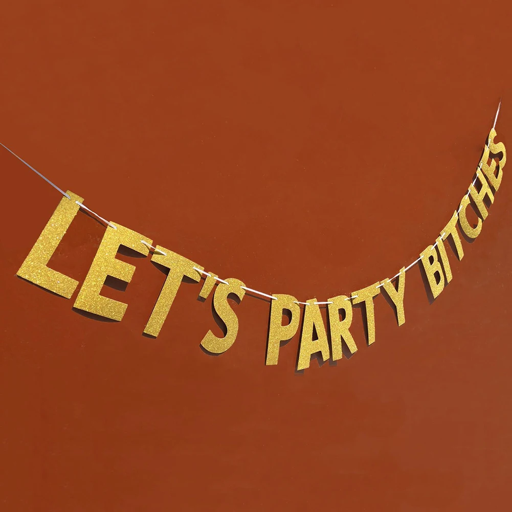 Модные блестящие давайте вечерние суки письмо баннер праздник девичник
