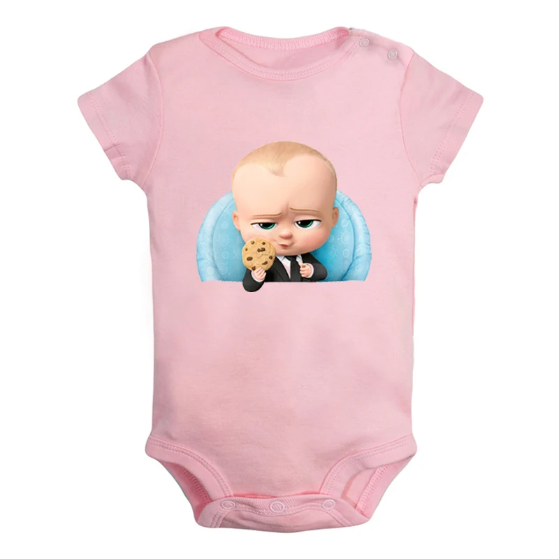 ieBodysuits2218P Одежда для новорожденных мальчиков и девочек с надписью «Born Leader The Boss»; комбинезон с короткими рукавами; хлопковый комбинезон - Цвет: ieBodysuits2218P