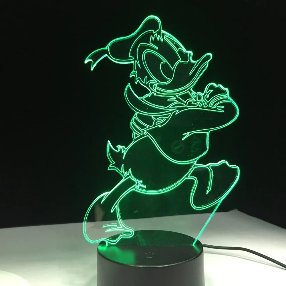 Мультяшная Утка 3D лампа детский подарок на день рождения популярный светильник