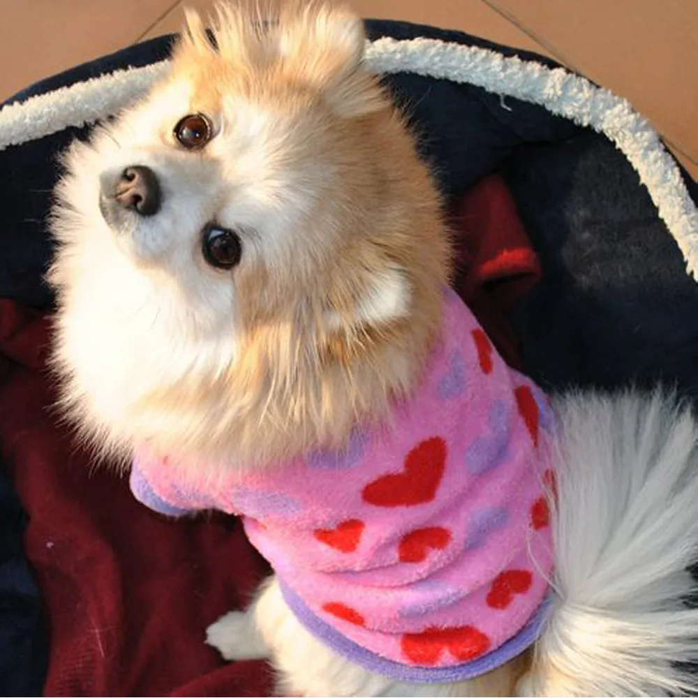 Pet Dog кардиган для щенка меняющий красивый коралловый флис теплое милое пальто