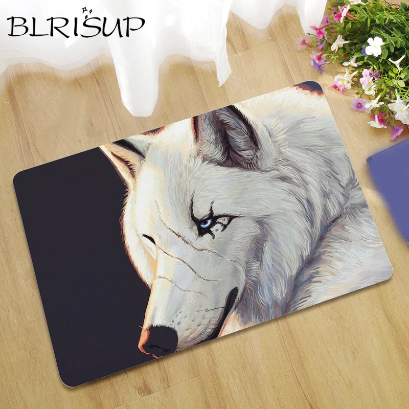 BLRISUP животные Коврик наружные коврики волк напольный коврик с принтом ванная