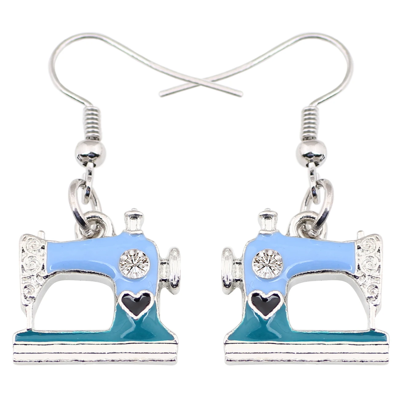 WEVENI оригинальные эмалированные серьги подвески для швейной машины модные