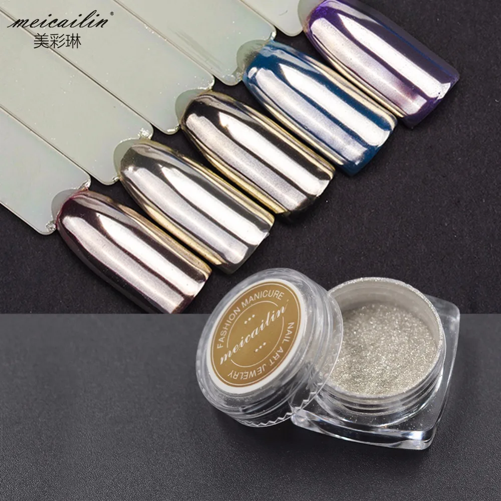 Блестящий Порошок для ногтей с 3 бутылками порошок украшения неоновый