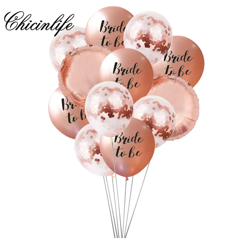 Chicinlife розовое золото невесты быть воздушный шар счастливый для свадебной вечеринки фото реквизит девичник воздушные шары для праздника свадебные украшения