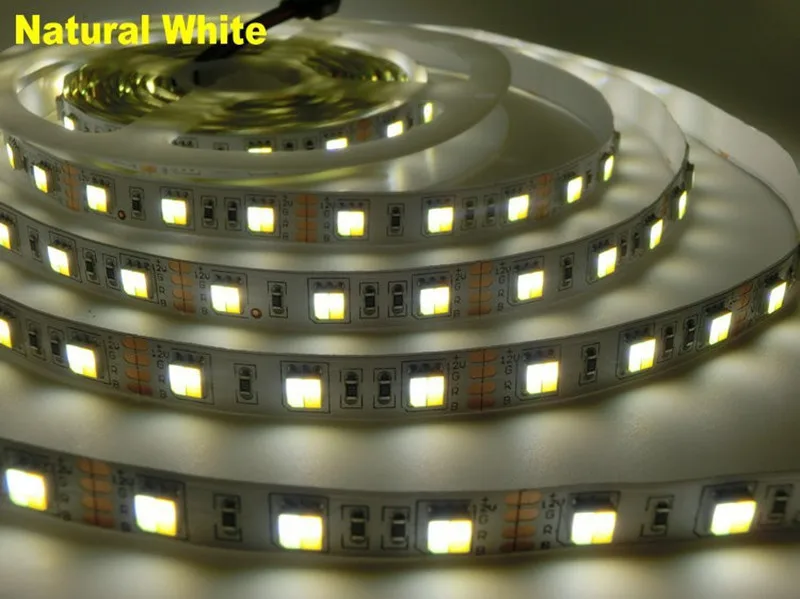 Двухцветная светодиодная ленсветильник 5050/5025 холодный белый + теплый CW/WW 12 В 5 м