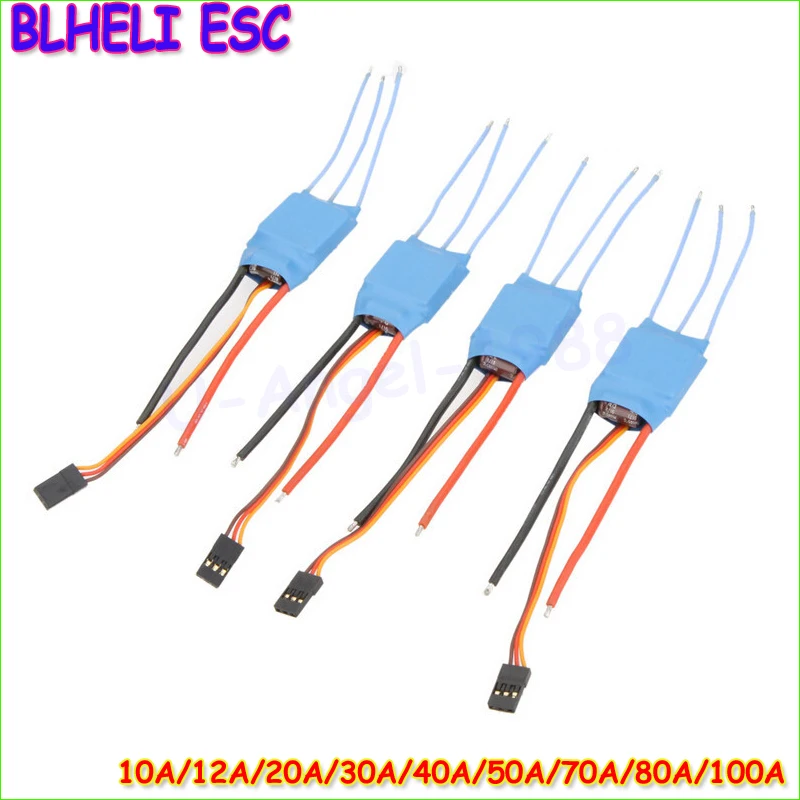 4 шт./лот BLHELI 10A/12A/20A /30A/40A/50A/70A/80A/100A прошивка электронный регулятор скорости ESC для