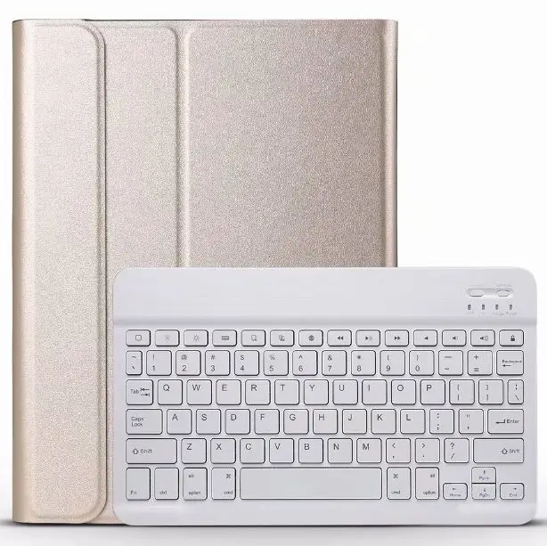 Съемный беспроводной чехол с клавиатурой Bluetooth для huawei MediaPad M5 Lite 10 BAH2-L09/W19 DL-AL09 10,1 ''чехол с подставкой+ чехол - Цвет: Золотой