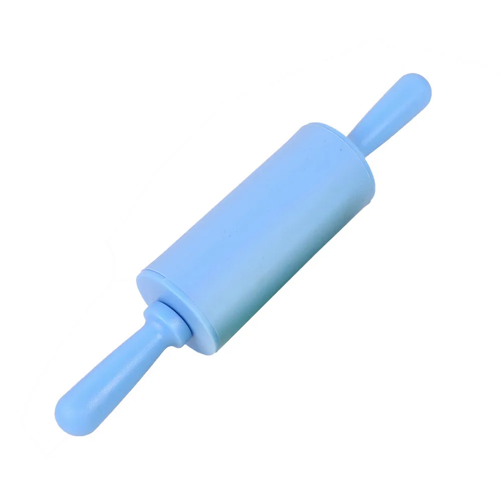 Sky Blue Силиконовые скалки Антипригарная посуда скалка для помадки с Пластик Ручка Кондитерские инструменты Rouleau Кондитерская Q3 - Цвет: Sky Blue