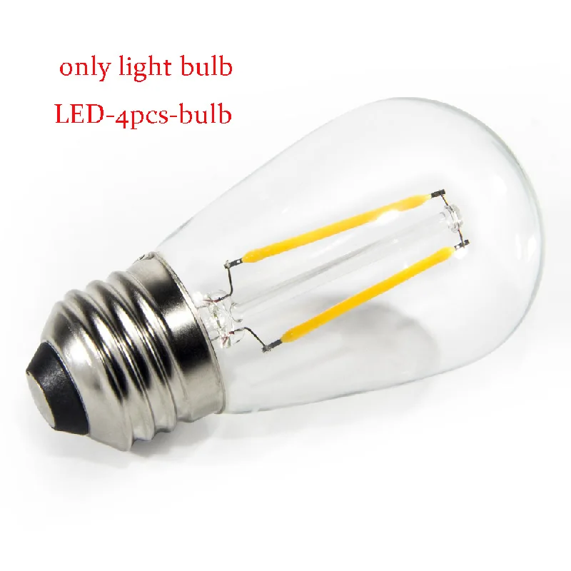 LED Bulb Водонепроницаемый 10 м 10LED гирлянды Крытый открытый коммерческий класс E26 E27 уличный сад патио задний двор праздничное освещение гирлянда - Испускаемый цвет: LED Bulb