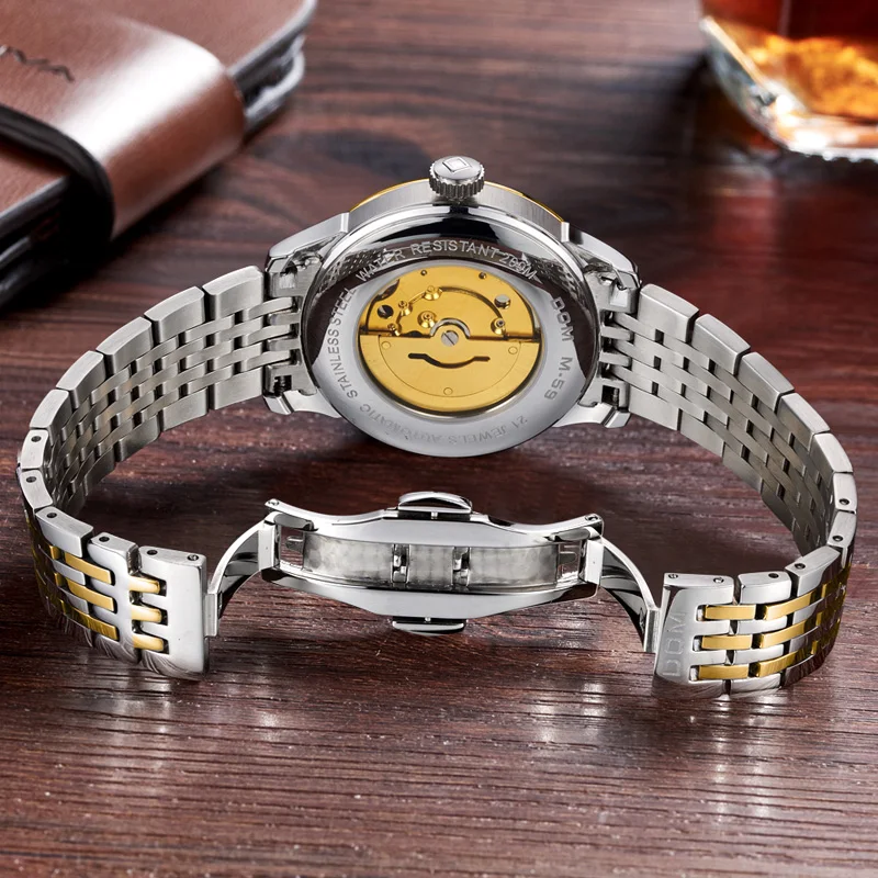 Часы DOM мужские механические из нержавеющей стали водонепроницаемые | Наручные