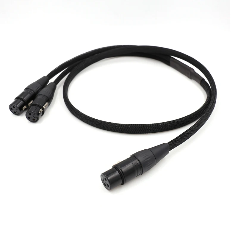 3 метровый посеребренный Y образный кабель OCC 1 XLR Female к 2 Audio Cable|audio cable|spliter cableaudio xlr