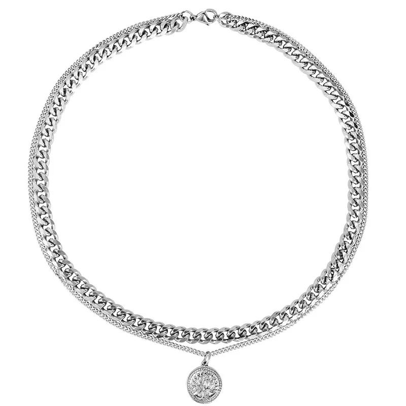 Цепочка женская из титановой стали модное ожерелье до ключиц в стиле хип хоп