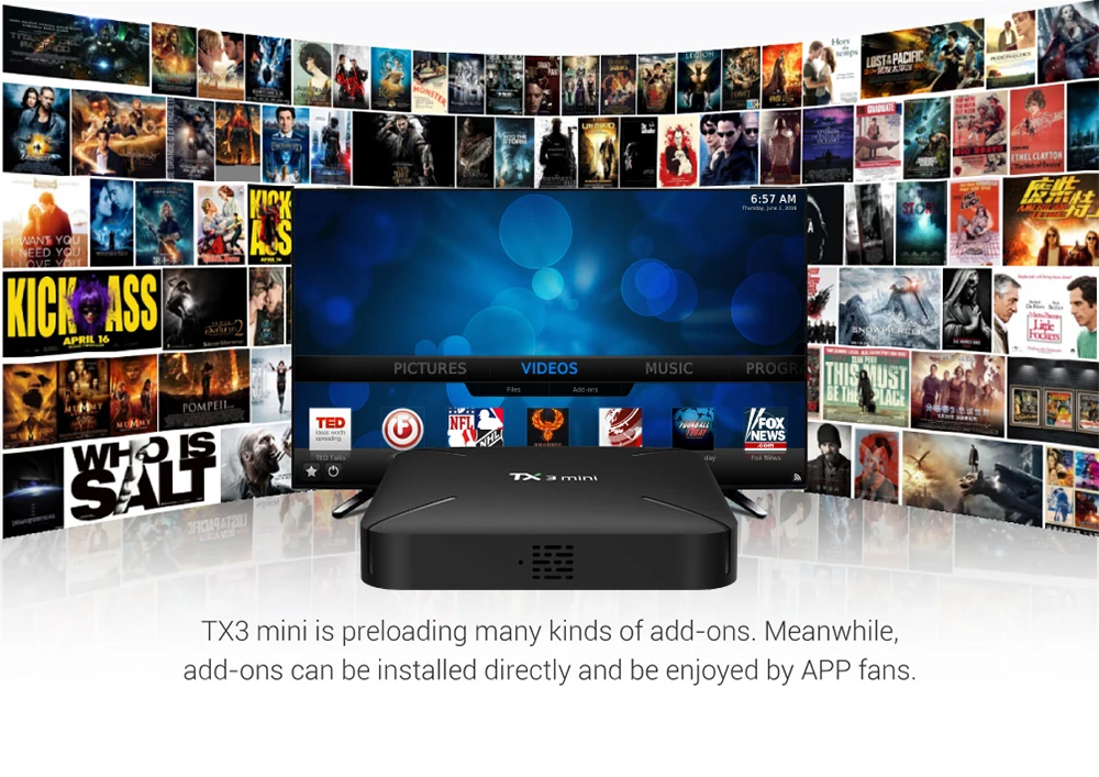 Tanix Android 7,1 TX3 mini Amlogic S905W HDMI 2,0 Smart tv Box 1 ГБ/2 ГБ DDR3 ram 16 Гб rom поддержка 4K H.265 Youtube мерцающий плеер