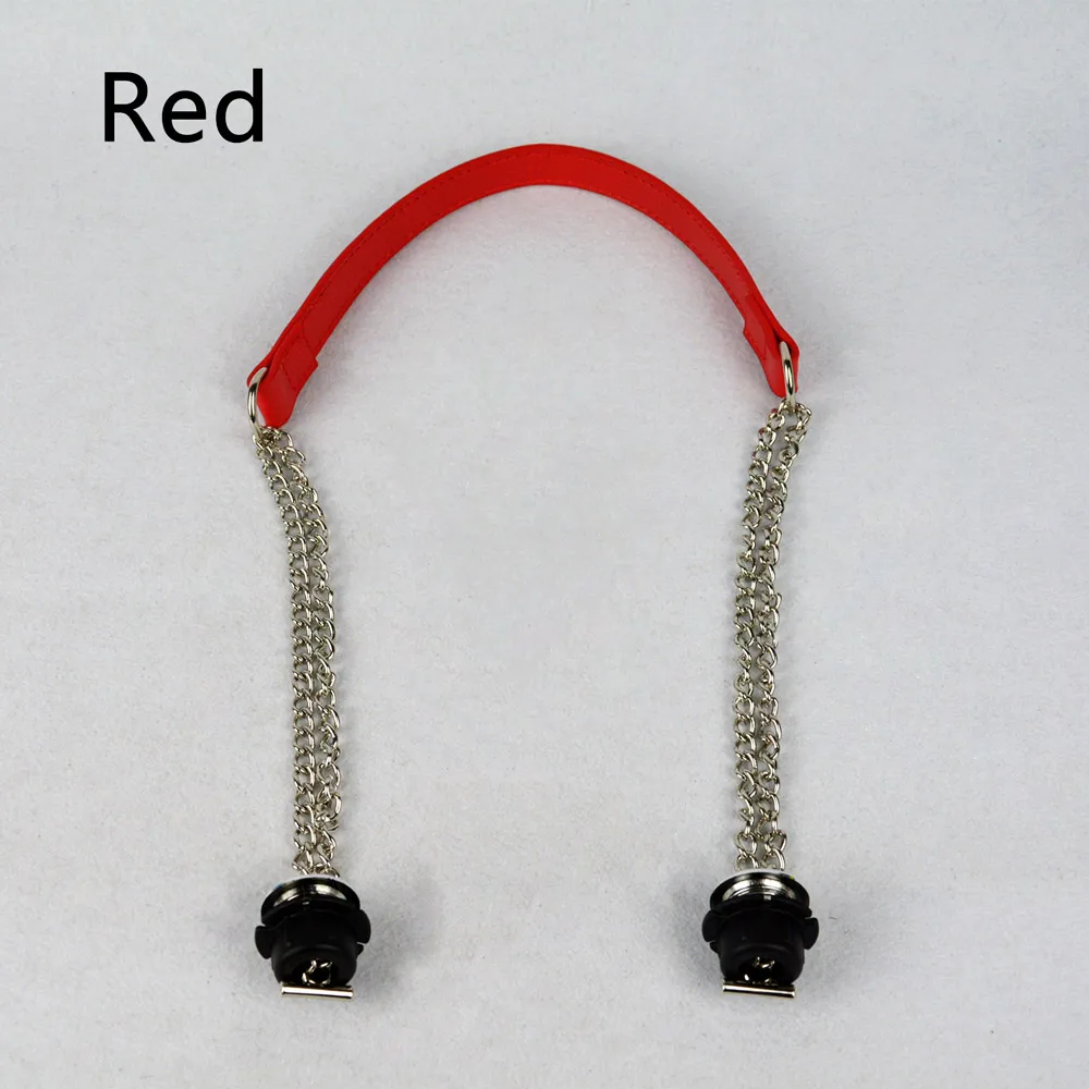 Red TANQU одна деталь Obag Серебряная длинная двойная цепь с металлическим покрытием винт для OBag ручка O сумка женская сумка через плечо - Цвет: Red
