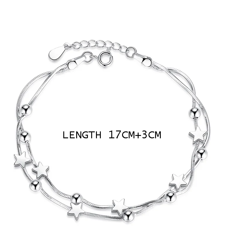 Женский классический браслет с пятиконечной звездой квадратными круглыми