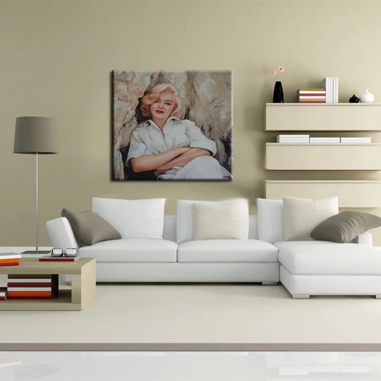 Оптовая продажа сексуальная звезда Мэрилин Монро картина маслом на холсте