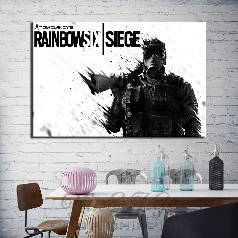 1 Piece Tom Clancy's Rainbow Six Siege Smoke HD Wallpaper Art Canvas Poster Painting Wall Picture Print For Home Bedroom Decor | Дом и сад