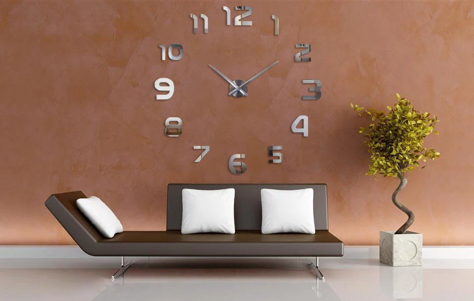 Новые часы настенные часы horloge 3d diy акриловые зеркальные наклейки для украшения дома гостиная кварцевые иглы