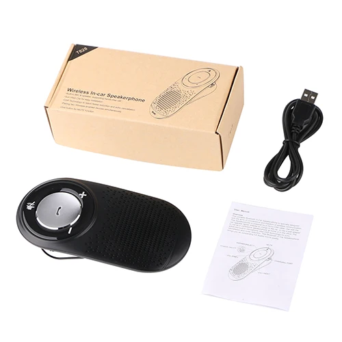 Черный T828 Bluetooth автомобильный набор, свободные руки, микрофоном хэндс-фри Шум шумоподавления Динамик телефон для двух телефонов автомобильный Bluetooth Динамик телефон Bluetooth 4,1 EDR - Название цвета: Черный
