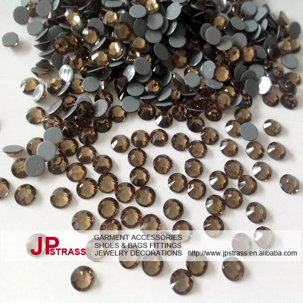 

ss16 4mm hot fix rhinestone smoked topaz 1440 pieces each lot ; free shipping rhinestones crystal for high fashion dress