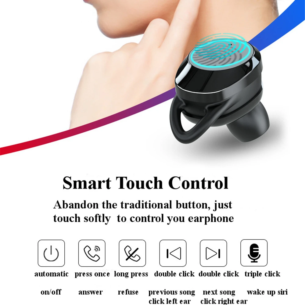 Caletop TWS G02 Bluetooth наушники V5.0 беспроводные наушники 9D стерео музыка IPX7 водонепроницаемые наушники с 3300 мАч зарядным чехлом
