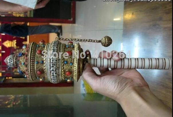 13 &quotТибет Медь декор бирюзовый Красный Коралл Камень Буддийского Фейн