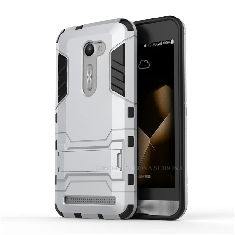 Роскошные Heavy Duty Гибридный Жесткий Прочная Резиновая Броня Чехол Для Asus Zenfone 2E