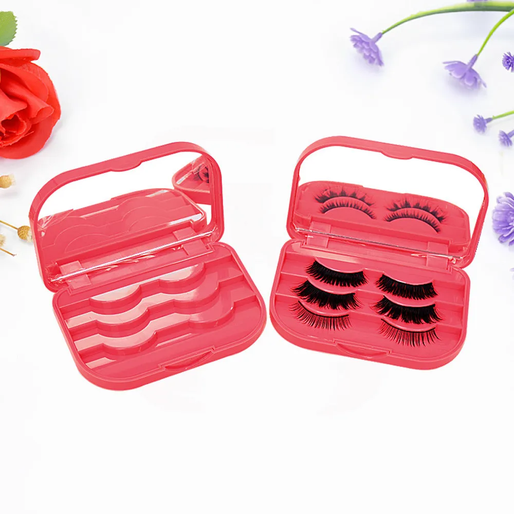 Лидер продаж акрил с милым бантом Ресницы Коробка для хранения Косметическая