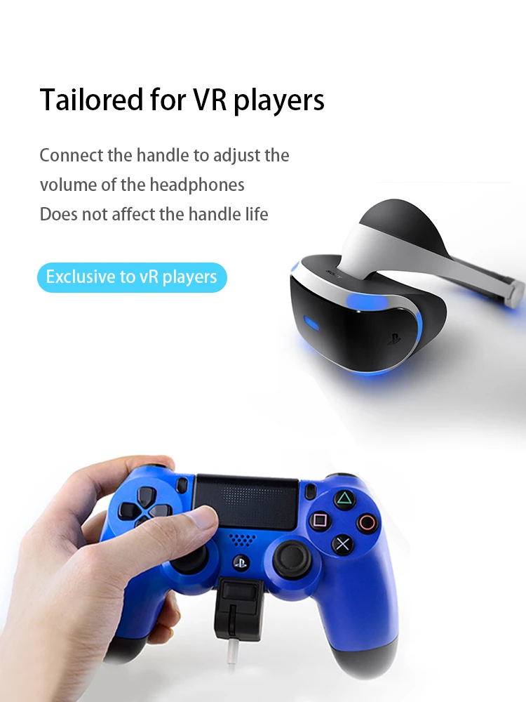 Для sony PS4 VR 3,5 мм аудио разъем гарнитура адаптер с микрофоном Регулятор громкости 3,5 мм аудио интерфейс для playstation 4 PS4