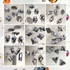 Стразы для шитья различных форм, прозрачные стразы с плоской спинкой, стеклянные камни для украшения одежды, аксессуары для поделок