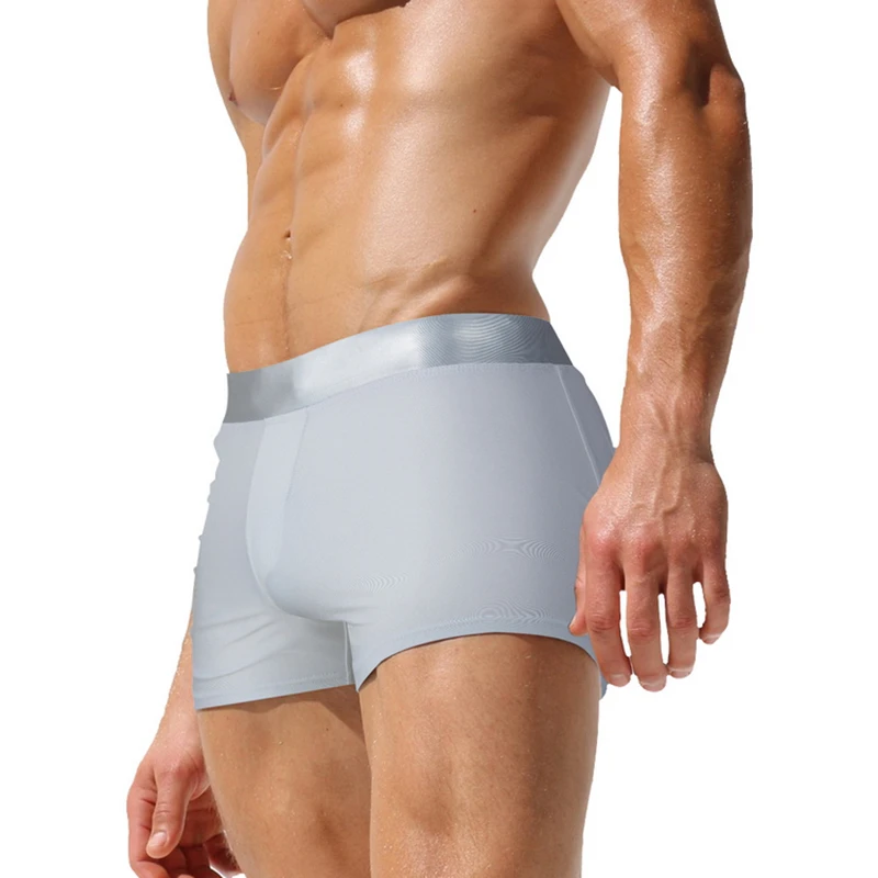 Бренд Austinbem металлическая серия сексуальные мужские прямые шорты нейлон плавки