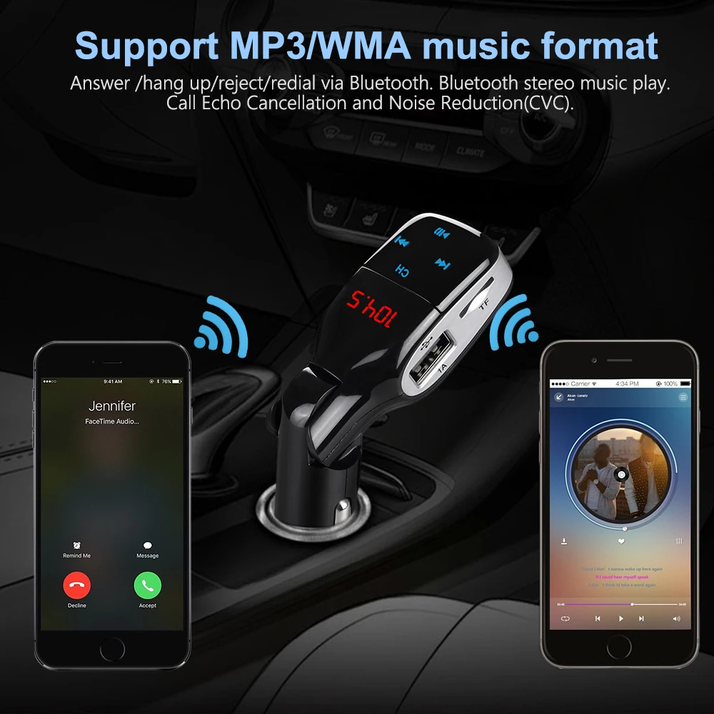 DDHAO Super Multi Функция автомобильные Hands Free fm передатчик Беспроводной Bluetooth MP3 аудио