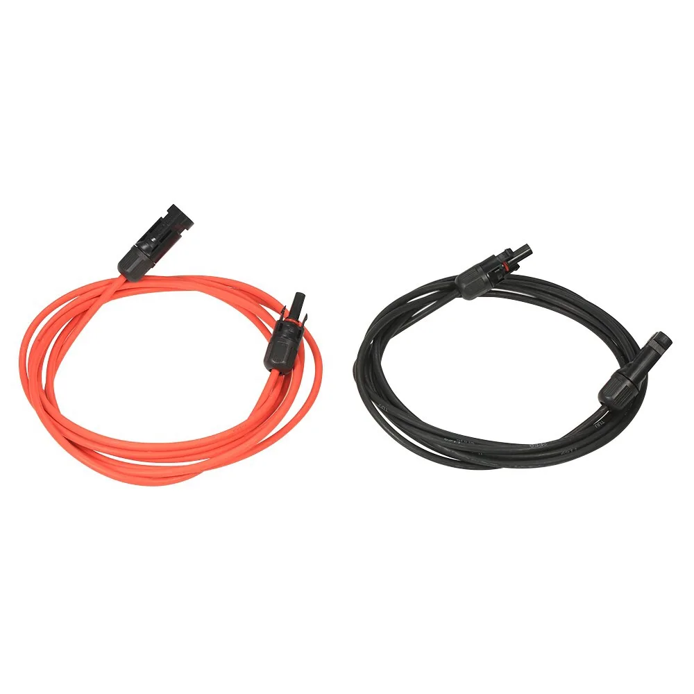 1 пара удлинительных кабелей для солнечной панели медный провод черный и красный