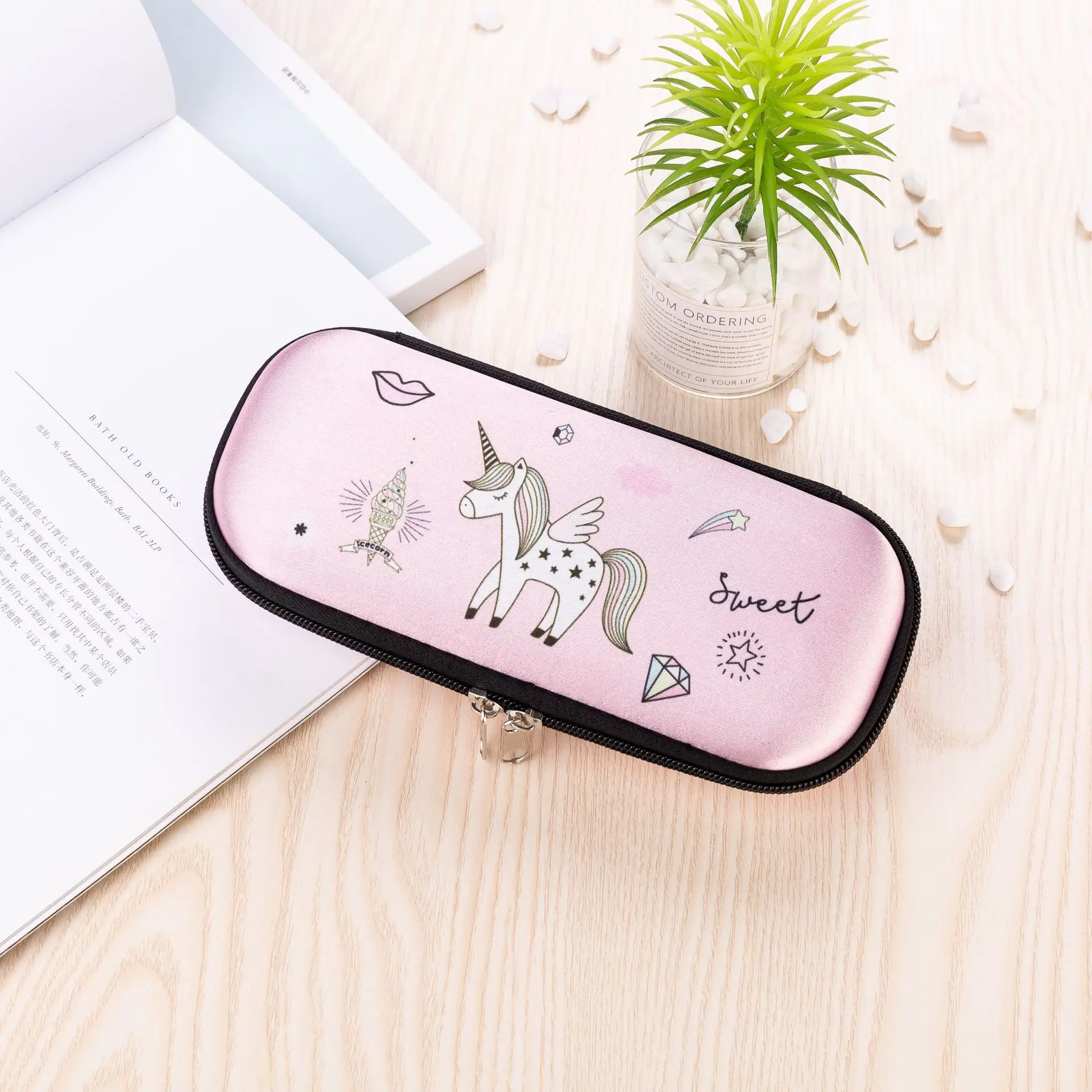 Простой Новый пенал для начальной школы с героями мультфильмов EVA жесткий чехол