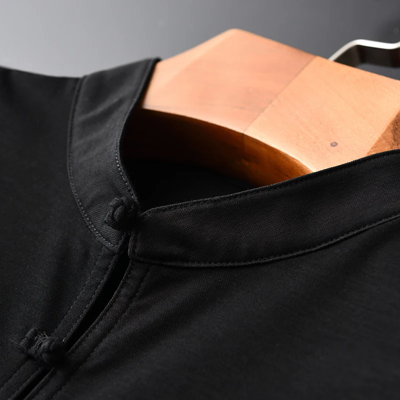 Minglu протектор летние тонкие новый китайский Стиль кнопки со стоячим воротником